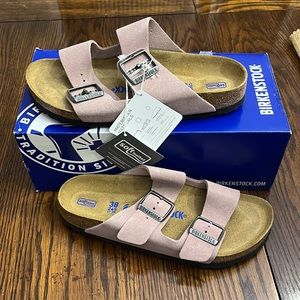 New Birkenstock Arizona bs lavender blush narrow fit size 7